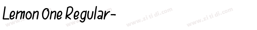 Lemon One Regular字体转换
